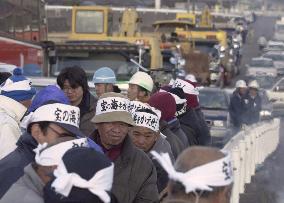 Work on Isahaya project restarts amid protest